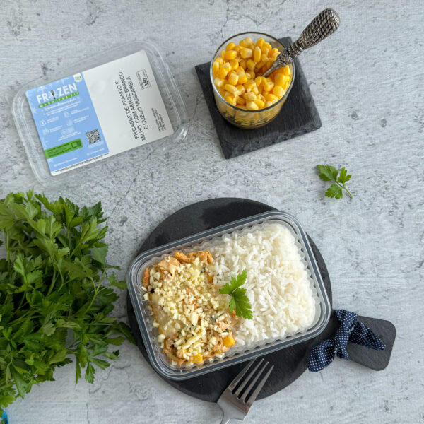 Fricassê de frango com milho e arroz branco (GF5)