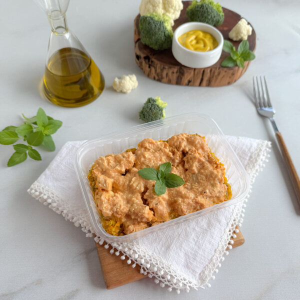 Cuscuz de couve flor, brócolis e cenoura com frango cremoso ao molho de mostarda e mel (L15) - Image 4