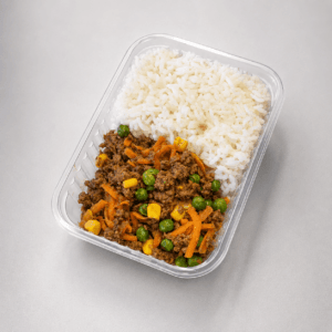 T05 - Carne moída colorida com arroz branco