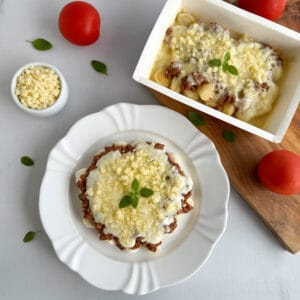 GF08 - Nhoque de batata a bolonhesa com queijo mussarela