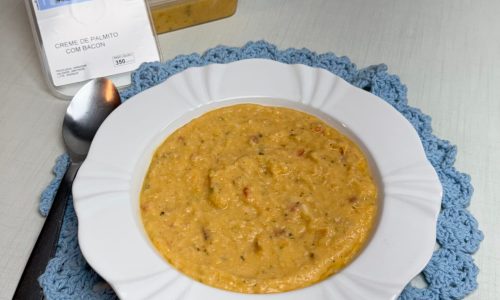 Creme de palmito com bacon